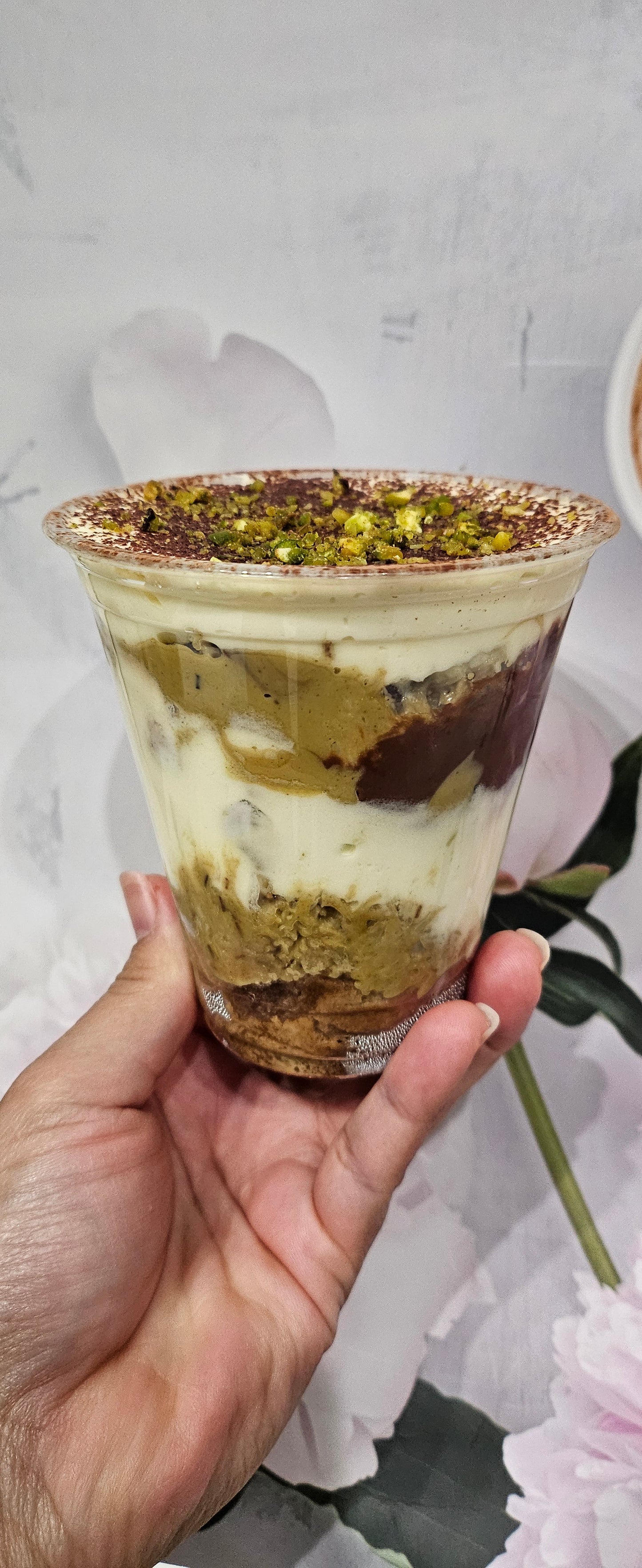 Dubai chocolate tiramisu cup