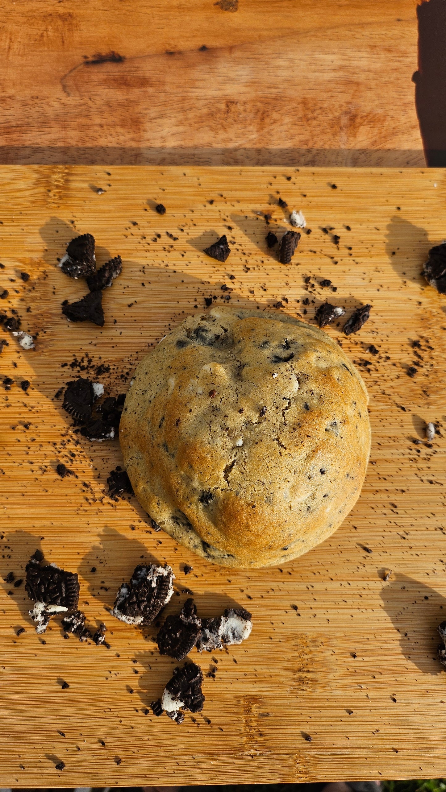 "Oreo cookie stuffed with an entire Oreo, offering a rich, chocolaty bite and creamy filling in every bite."
